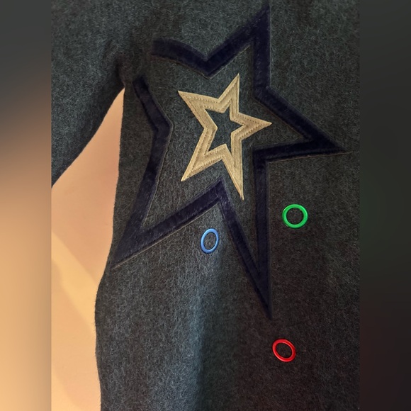 Designer Retro Chic one of a kind Velvet Wool coat size Medium - Picture 5 of 8